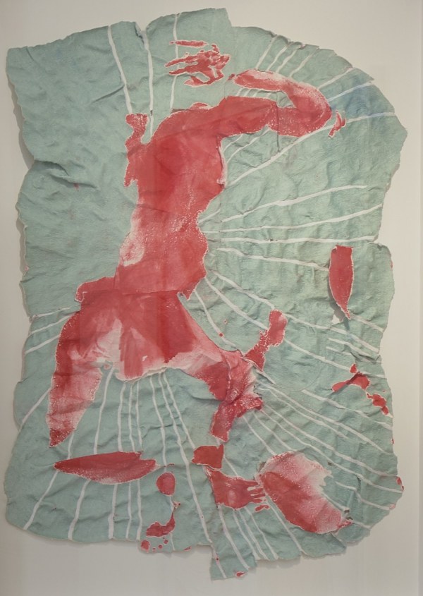 Kesewa Aboah Taking Up Space2021 Body impression and embroidery on paper 44 1/8 x 61 1/8 in. / 112 x 155 cm