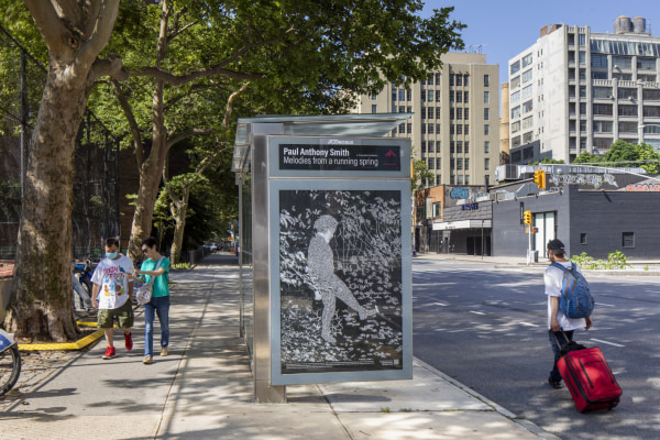 Paul Anthony Smith: Melodies from a running spring, JCDecaux Bus Shelters, New York, Chicago, and Boston