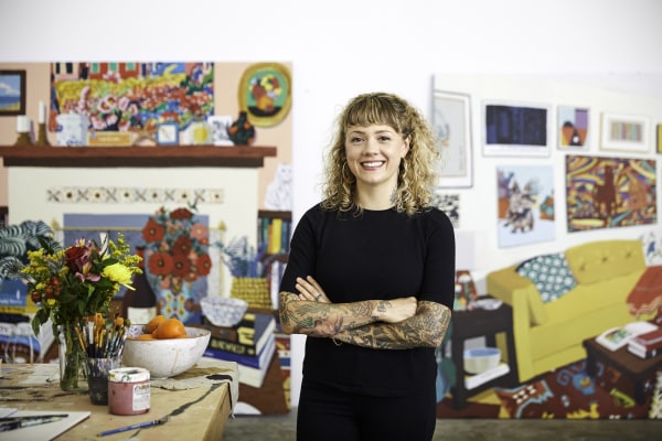 Hilary Pecis in her studio, 2023. Photo: Amanda Friedman