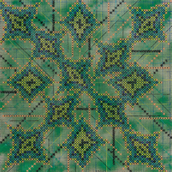 Ding Yi, "Appearance of Crosses 2023-18," 2023