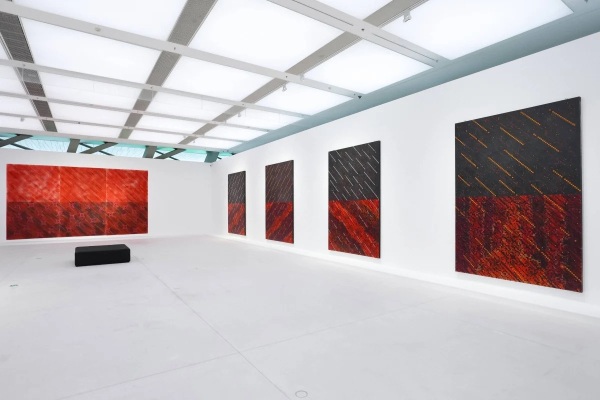 Installation view, "Ding Yi: Cross Galaxy," Shenzhen Museum of Contemporary Art, 2023.