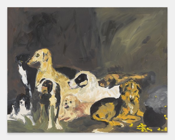 Karen Kilimnik, friends in the woods, 2010