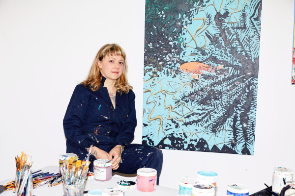 The artist in her studio. Photo: Katrina Dickson