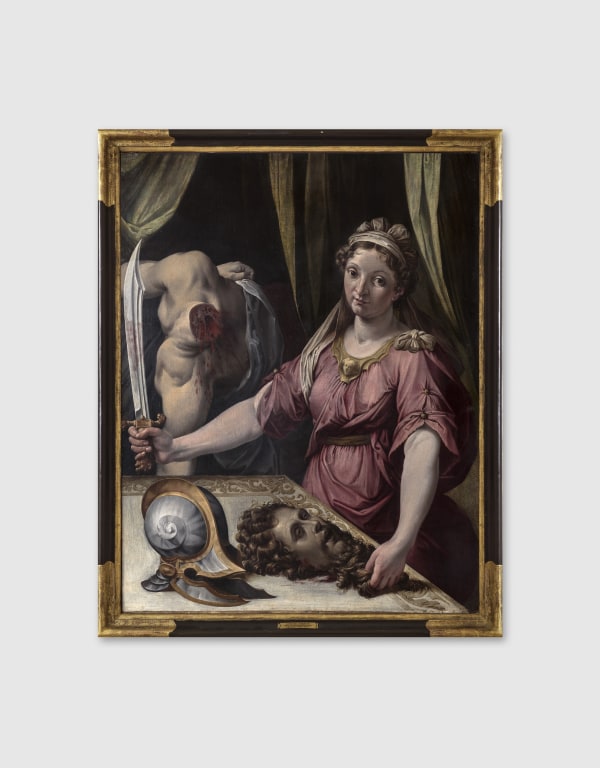 Gemälde, das Judith mit dem Kopf des Holofernes darstellt.