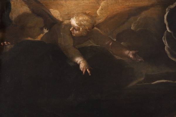 Detail eines Gemäldes mit der Darstellung eines Engels