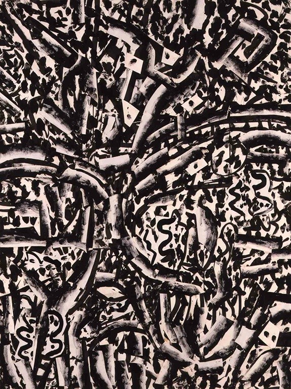 Joseph Glasco, View of Toledo One, 1982 acrylic on paper collage 50 x 38 in / 127 x 96.5 cm © 2015 Joseph M. Glasco Estate Stock number B20261