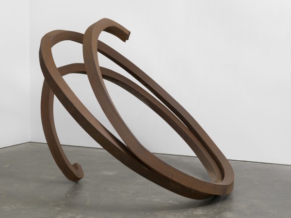 Bernar Venet, Indeterminate Line, 1991, rolled steel, 177.5 x 197.5 x 243 cm.