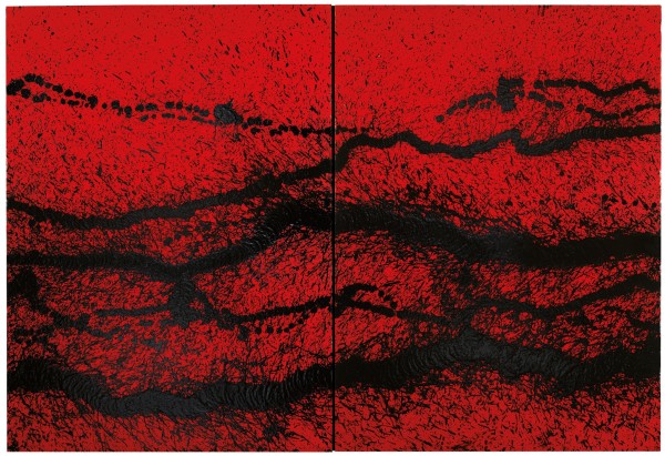 Fabienne Verdier , Walking Painting / Rouge, 2015