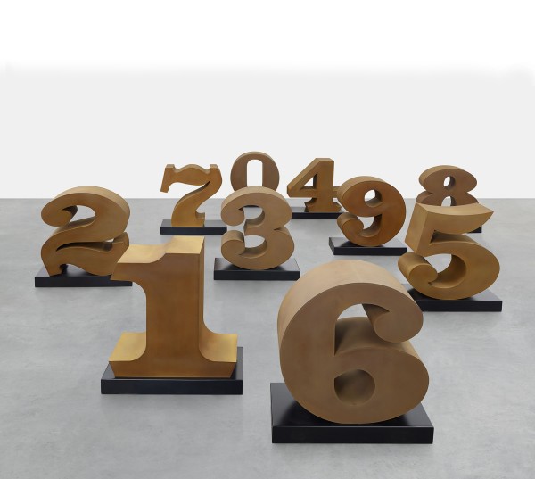Robert Indiana, ONE through ZERO (Cor-ten steel), 2003