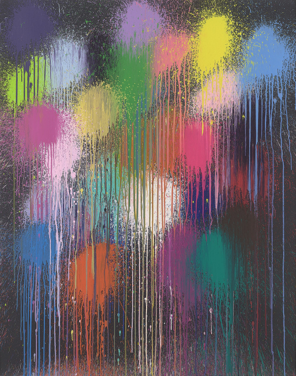 Ian Davenport, Burst, 2021