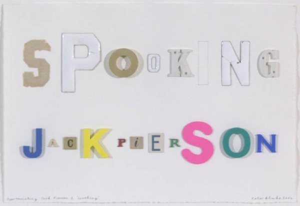 Peter Blake, Appropriating Jack Pierson 2. 'Spooking' (in homage to Jack Pierson), 2002