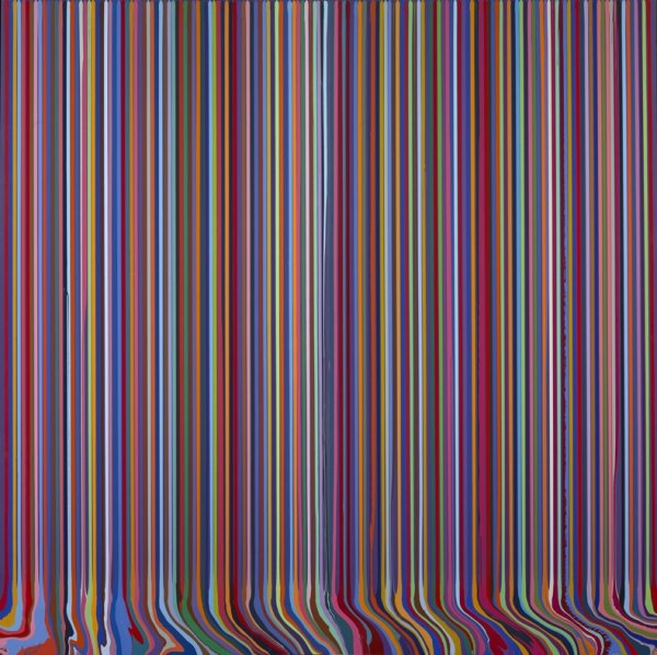 Ian Davenport, Puddle Painting: Dioxazine, 2009