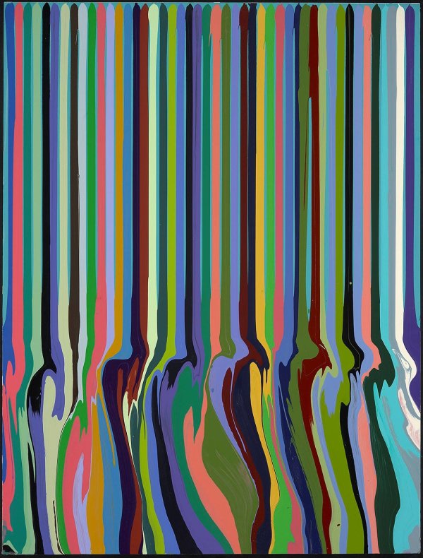 Ian Davenport, Puddle Painting: Cobalt Turquoise, 2009