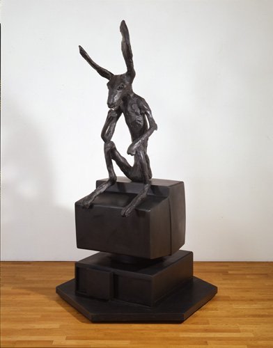 Barry Flanagan, Larger Thinker on Computer, 2003