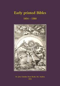 Early Printed Bibles 1454-1580