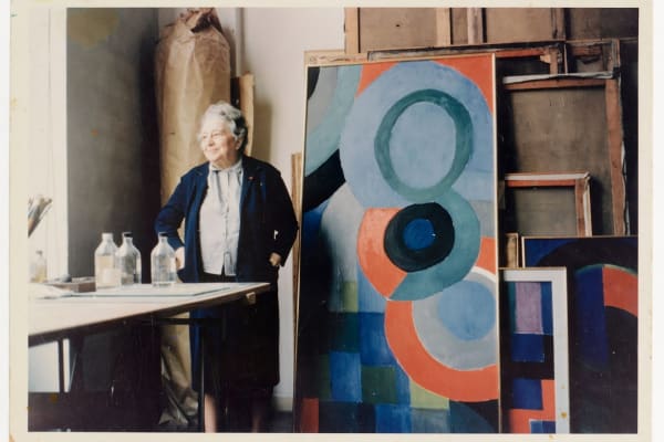 Sonia Delaunay in her studio, c. 1970. Bibliotheque Nationale de France, Paris.