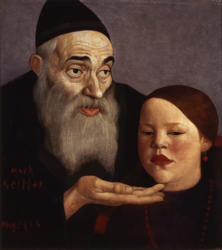 <p>Mark Gertler (1891-1939), The Rabbi and his Grandchild, 1913</p>