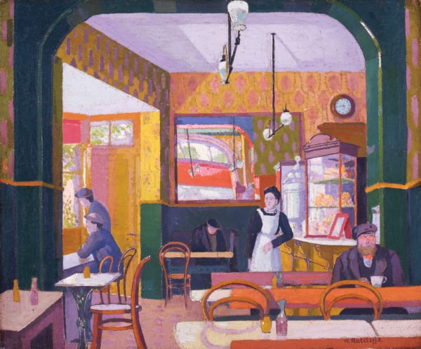 <p>William Ratcliffe (1870-1955), The Coffee House, 1914. Image © The Artist's Estate.</p>