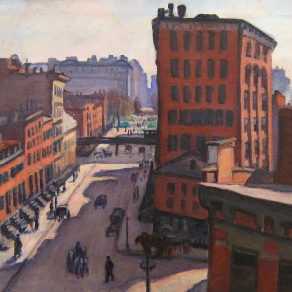 Samuel Halpert, Greenwich Village, circa 1914, Oil on canvas, 25 1/2 x 32 inches