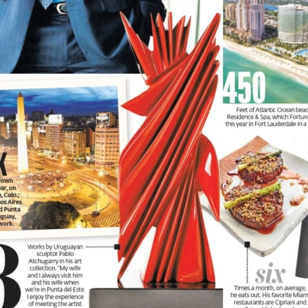 Pablo Atchugarry featured in Alexa from The New York Post, 'By the Numbers: Edgardo Defortuna, The legendary real estate developer...