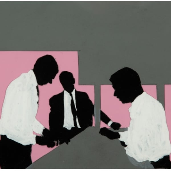 Lyrical Pop Art of Idelle Weber Bridges Two Eras, Silhouette paintings at Hollis Taggart Gallery engage contemporary power politics