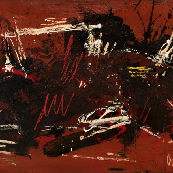 Michael (Corinne) West, “Green Apple” (1959), oil on canvas, 40 x 87 3/4 inches (courtesy of Hollis Taggart, NY.)