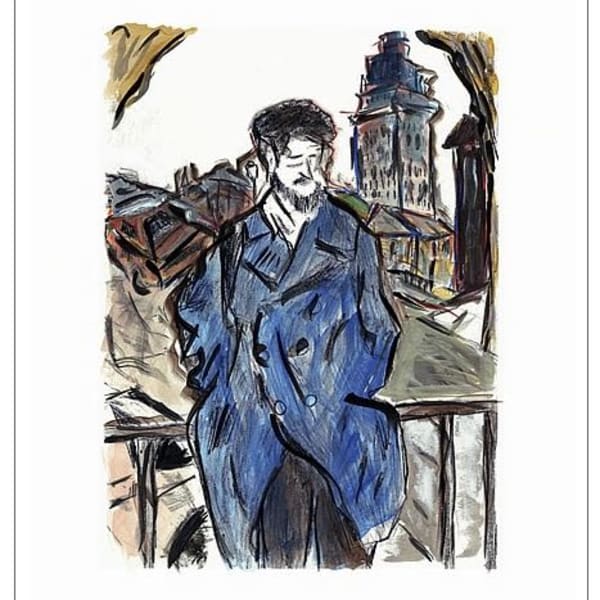Bob Dylan, Man On A Bridge (dark blue), 2008