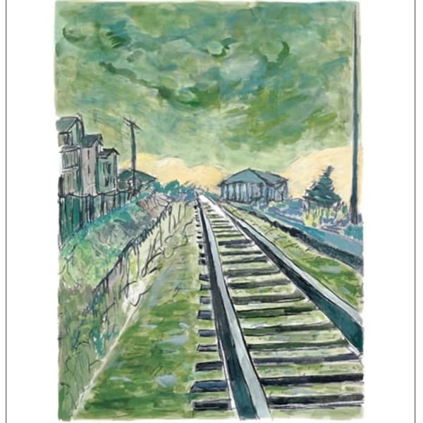 Bob Dylan, Train Tracks (green - medium format), 2012
