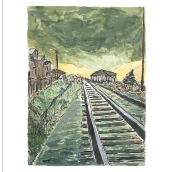 Bob Dylan, Train Tracks (green), 2010