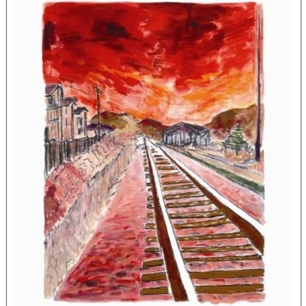 Bob Dylan, Train Tracks (red - medium format), 2012