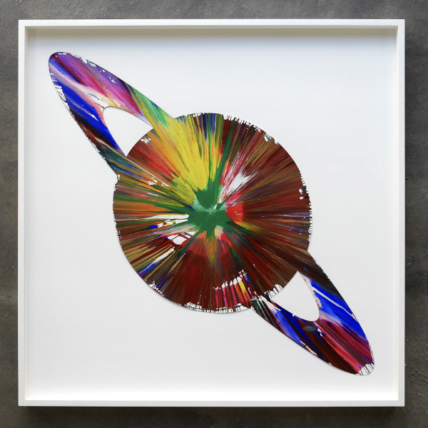 Damien Hirst, Planet (original spin painting on paper) *SOLD*, 2009