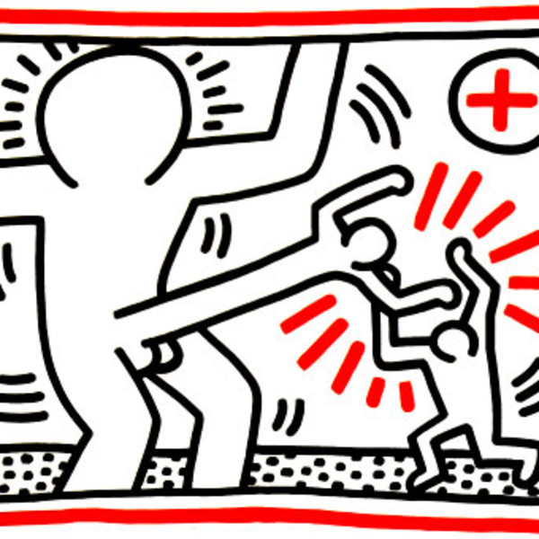 Keith Haring, COCKFIGHT (untitled), 1985