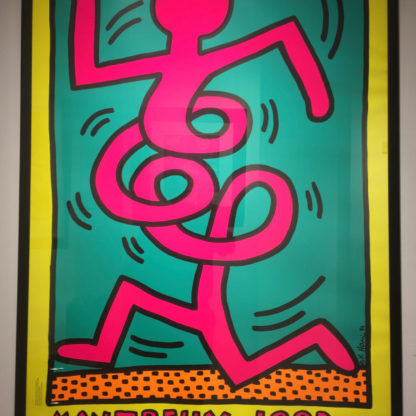 Keith haring, Montreaux Jazz (yellow) original poster *SOLD*, 1983