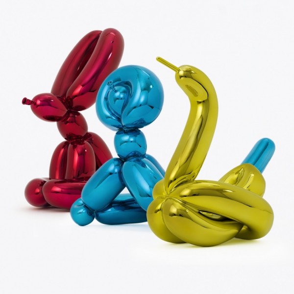 Jeff Koons, Balloon Rabbit, Monkey and Swan *SOLD*, 2017