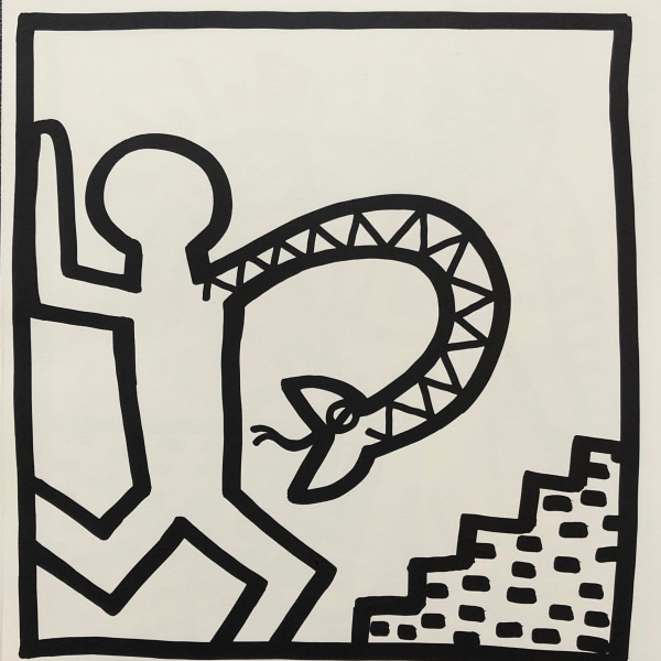 Keith Haring, Plate 5, Tony Shafrazi Gallery exhibition catalogue, 1982