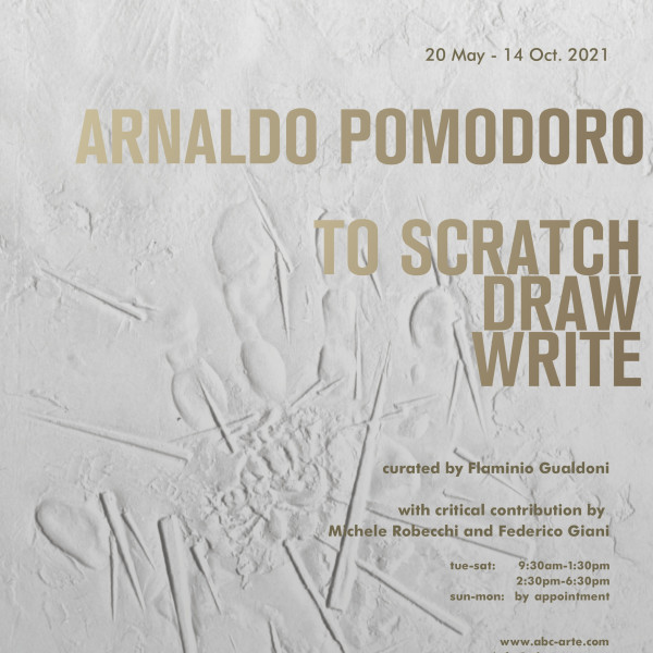 Opening Arnaldo Pomodoro. To scratch, draw, write