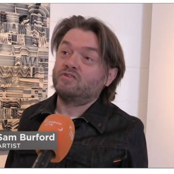 Sam Burford interviewed on London Live on occasion of the opening of his solo exhibition.