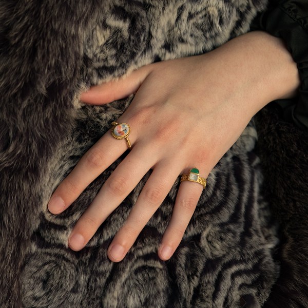 Gold Ring with Emerald and Rock Crystal , Early Byzantine, 5th-6th century AD