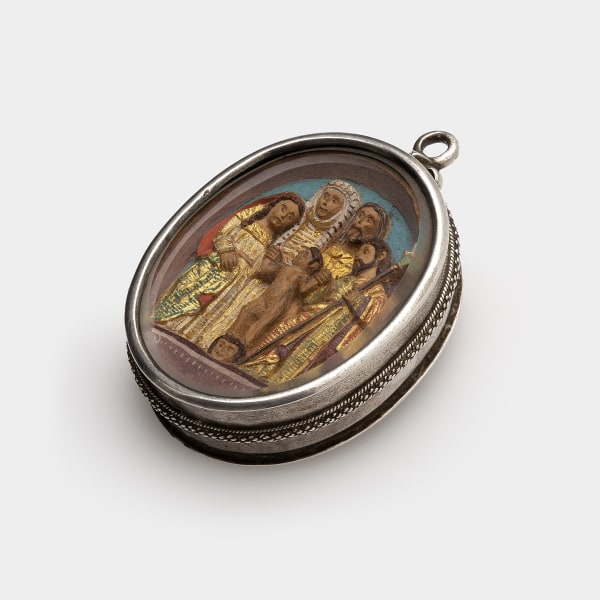 ‘Relicario’ with scenes of the Holy Family and Archangel Saint Michael , Latin or South America, 18th century
