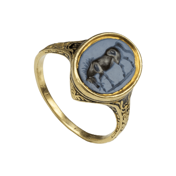 Renaissance ring with Roman horse intaglio