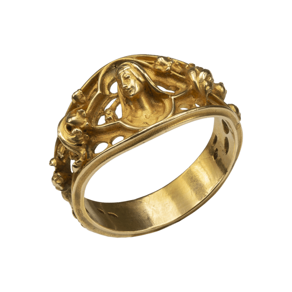 Ring with Head of the Virgin , France (Paris), c. 1890