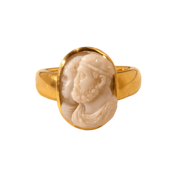 Renaissance Marriage Portrait Cameo Ring