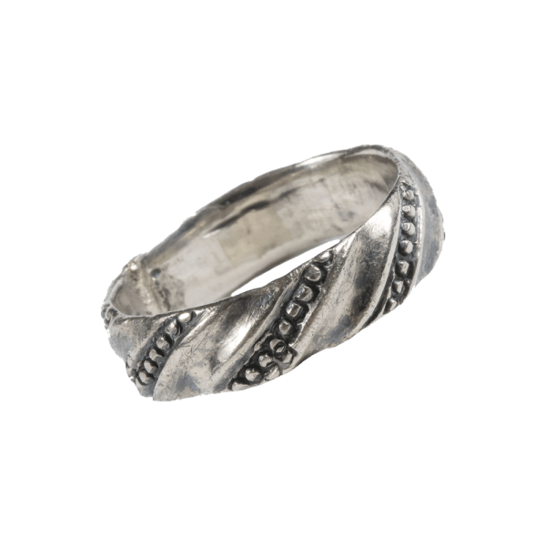Silver Twisted Band Ring