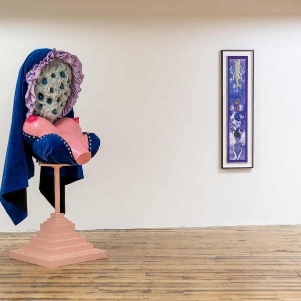 Installation view. Tai Shani and Penny Slinger works in Body Poetics (curated by Marcelle Joseph and Becca Pelly-Fry), GIANT, Bournemouth, UK, 2023.