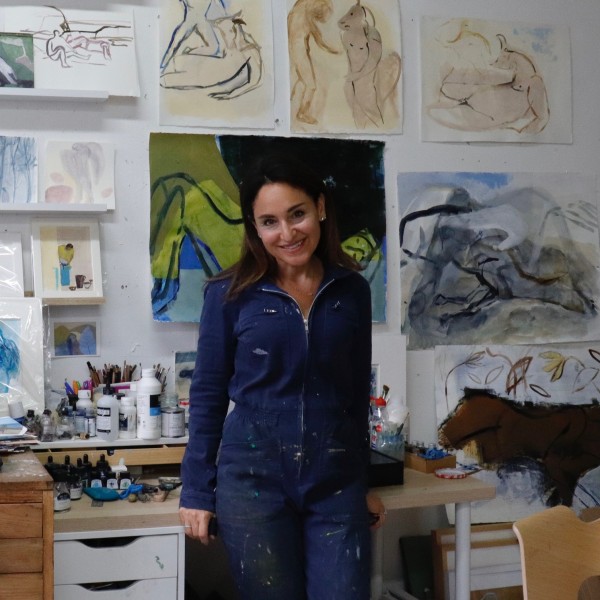 Davina Jackson in her London studio