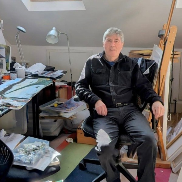 David in his Sussex studio