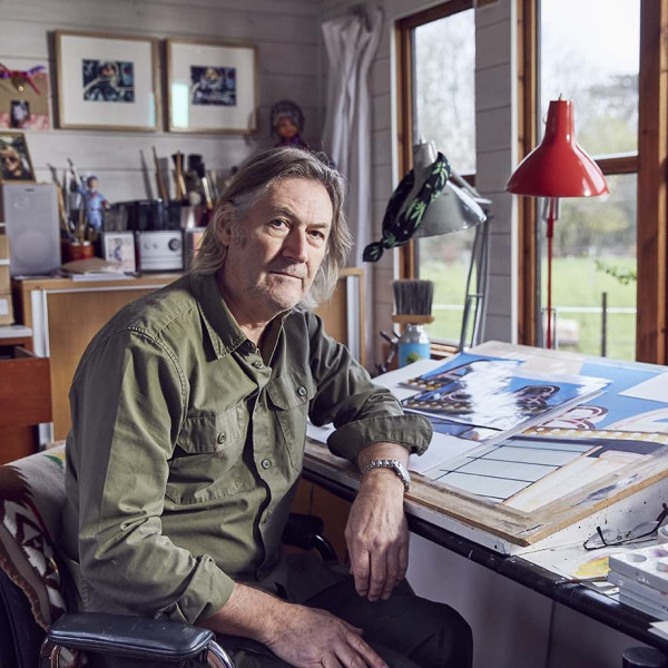 Denis Ryan in his studio in North London