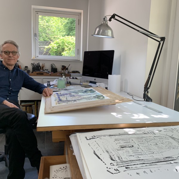 Paul Cox in his studio