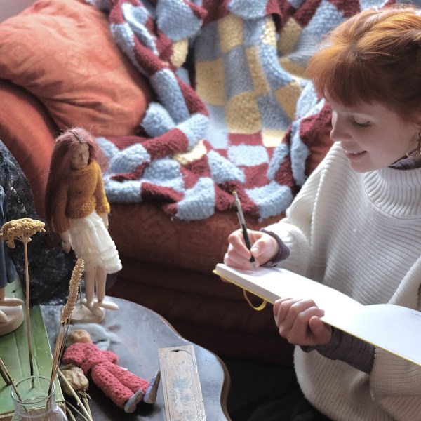 Olive at work in her studio