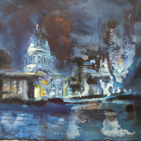 St. Paul's from the Thames at Night